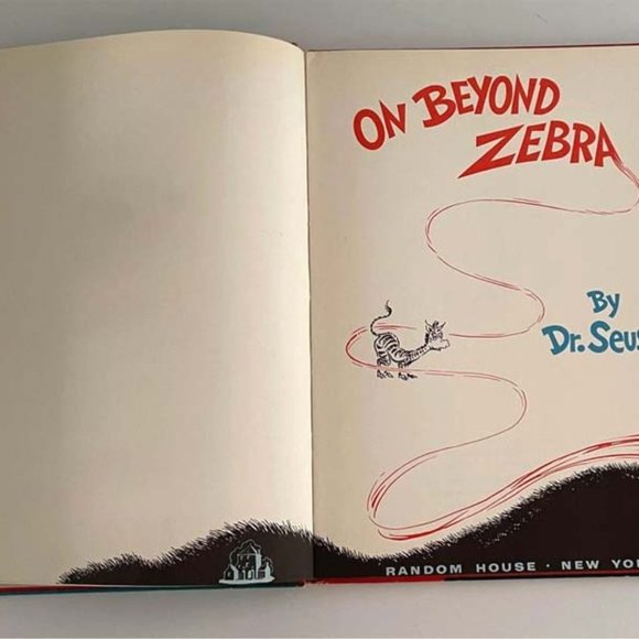 VINTAGE DR SEUSS ON BEYOND ZEBRA FIRST EDITION BOOK "Banned" - Picture 2 of 4